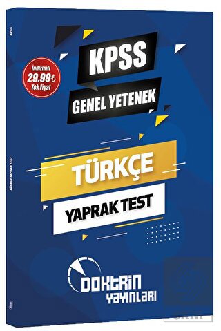 KPSS Türkçe Yaprak Test