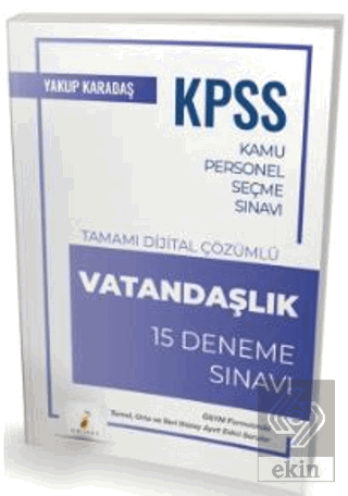 KPSS Vatandaşlık 15 Deneme Çözümlü