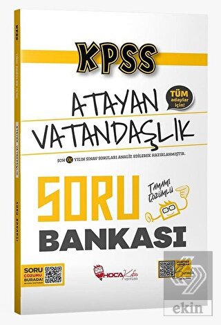 KPSS Vatandaşlık Atayan Soru Bankası Çözümlü