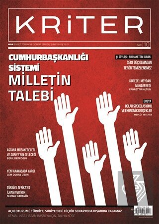 Kriter Aylık Siyaset Toplum ve Ekonomi Dergisi Say