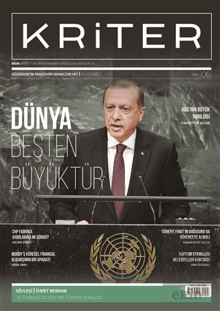 Kriter Aylık Siyaset Toplum ve Ekonomi Dergisi Say
