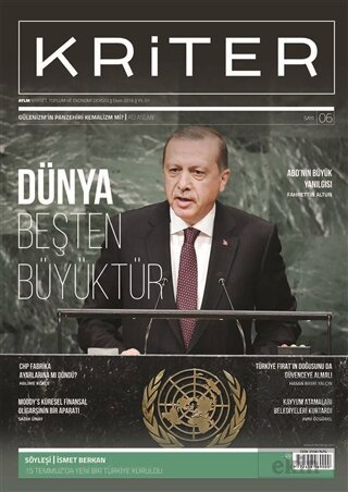 Kriter Aylık Siyaset Toplum ve Ekonomi Dergisi Say
