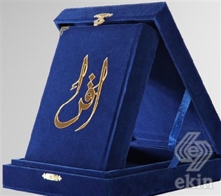 Kur'an-ı Kerim (Hafız Boy-Kadife Kutulu Koyu Mavi