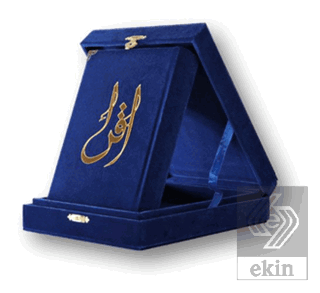 Kur'an-ı Kerim (Hafız Boy-Kadife Kutulu Koyu Mavi