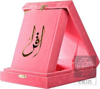 Kur'an-ı Kerim (Hafız Boy-Kadife Kutulu Pembe Renk