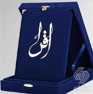 Kur'an-ı Kerim (Orta Boy-Kadife Kutulu Koyu Mavi)