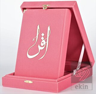 Kur'an-ı Kerim (Orta Boy-Kadife Kutulu Pembe Renk)