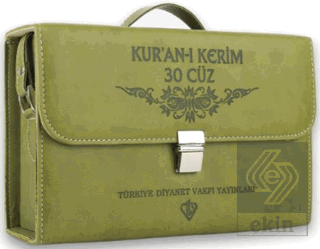 Kuranı Kerim Orta Boy 30 Cüz Yeşil Çanta Kare Kodlu