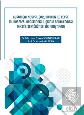 Kurumsal Sosyal Sorumluluk ile Çevre Muhasebesi Ar