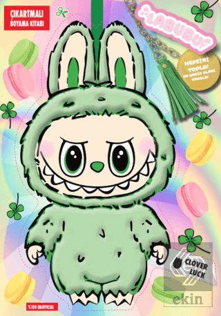 Labubu Clover Luck Çılgın Koleksiyon – Çıkartmalı Boyama Kitabı