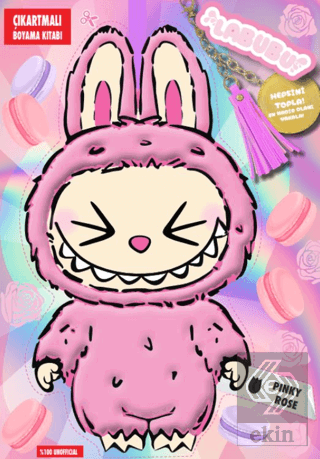 Labubu Pinky Rose Çılgın Koleksiyon – Çıkartmalı Boyama Kitabı