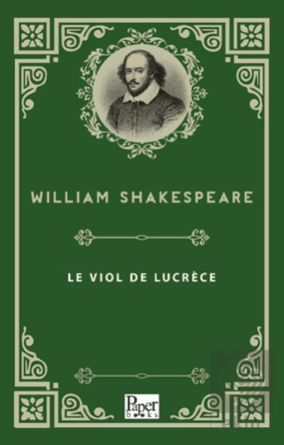 Le viol de Lucrèce William Shakespeare Paper Books Satın Al - ekinkita
