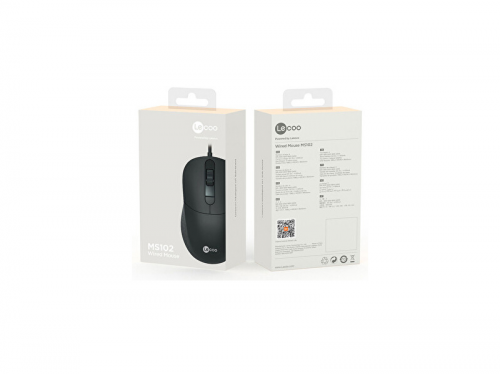 Lecoo MS102 Ev&Ofis için Siyah Kablolu Mouse