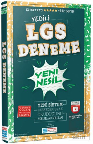 LGS 7 li Video Çözümlü Deneme Sınavı Evrensel İletişim Yayınları