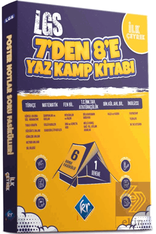 LGS 7den 8e Yaz Kamp Kitabı Kolektif KR Akademi Yayınları Satın Al - e
