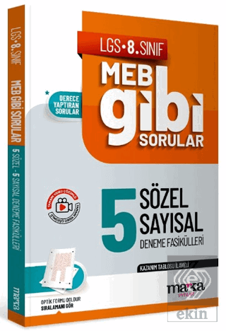 LGS 8. Sınıf MEB Gibi Sorular Fasiküller Halinde 5 Sözel ve Sayısal De