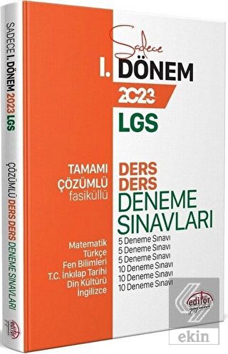LGS Eve Sığar Sadece 1.Dönem Çözümlü Deneme Sınavı