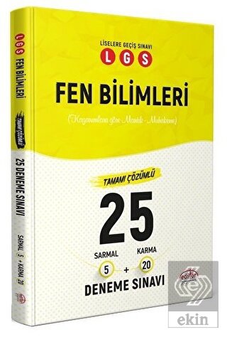 LGS Fen Bilimleri Tamamı Çözümlü 25 Deneme Sınavı