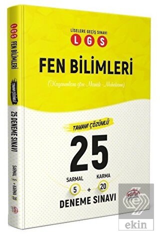 LGS Fen Bilimleri Tamamı Çözümlü 25 Deneme Sınavı