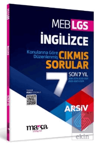 LGS İngilizce Konularına Göre Düzenlenmiş Son 7 Yıl Çıkmış Sorular
