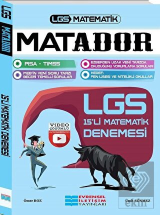 LGS Matador Video Çözümlü 15\'li Matematik Denemesi