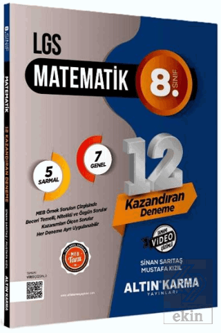 LGS Matematik Sarmal Deneme Sinan Sarıtaş Altın Karma Yayınları - Bayi