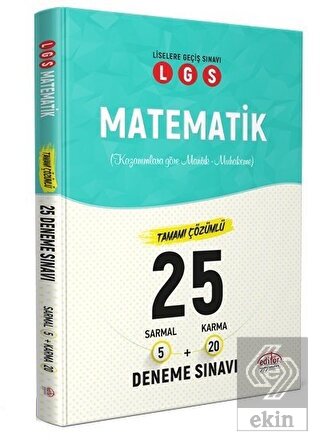 LGS Matematik Tamamı Çözümlü 25 Deneme Sınavı