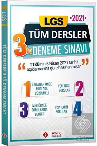 LGS Tüm Dersler 3'lü Deneme