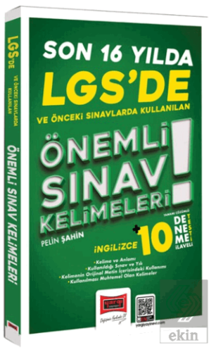 LGSde Son 16 Yılda Kullanılan Önemli İngilizce Sınav Kelimeleri
