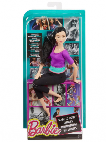 Lisanslı Barbie Sonsuz Hareket Bebeği Kumral - Siy
