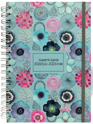 LİZ 17x24 KUŞE KAPAK SPİRALLİ AKADEMİK AJANDA 2025