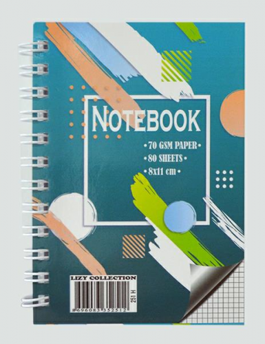 LİZ SPİRALLİ LUX CEP DEFTERİ (80 YAPRAK)8x11