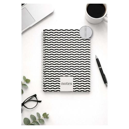 LİZY 17*24 SERT KP 120YP SİYAH BEYAZ DEFTER ÇİZGİLİ