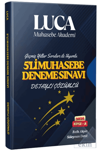 Luca Muhasebe Akademi KPSS A 5li Muhasebe Deneme Sınavı Fatih Akyüz Ya