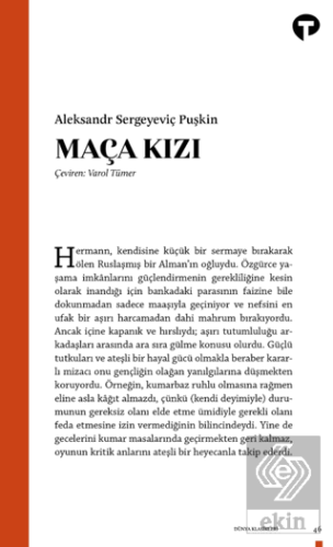 Maça Kızı Aleksandr Puşkin Turkuvaz Kitap Satın Al - ekinkitap.com