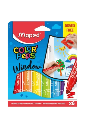 Maped Color Peps Cam Boyası Keçeli Kalem 6 Renk