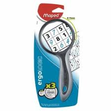 MAPED ERGOLOGIC 75mm Gri Büyüteç x3