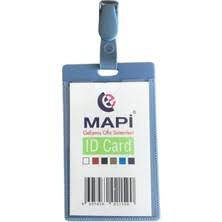 MAPİ KLİPSLİ PP KART POŞETİ DİKEY GRİ