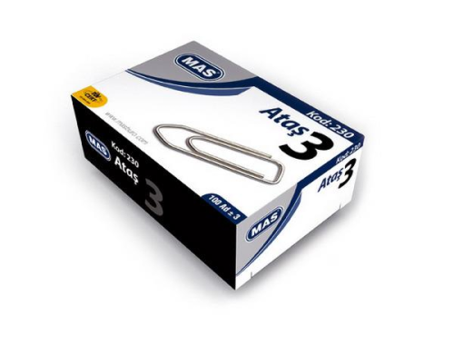 Mas 230 Ataş No:3(Nikel Kaplı)Süper Kalite 100 Ade
