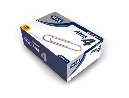Mas 240 Ataş No:4(Nikel Kaplı)Süper Kalite 100 Ade