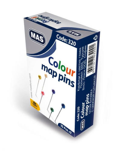 Mas 320 Renkli Başlı Toplu İğne 32 mm