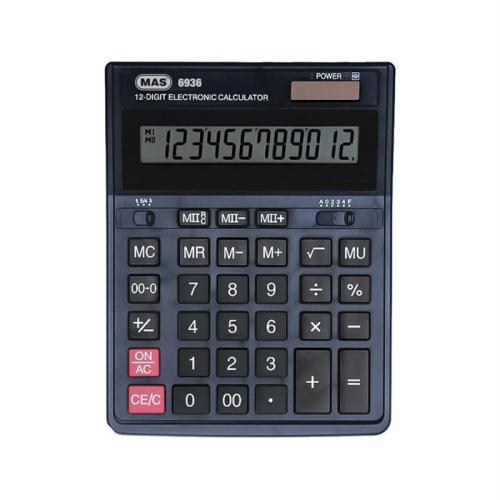 MAS HESAP MAKİNESİ 6936 SİYAH