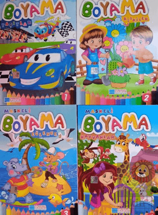 Maskeli Boyama Kitabı 4 lü Set
