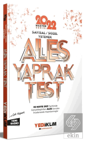 Master Serisi Ales Sayısal Sözel Yetenek Çek Kopart Yaprak Test 2022