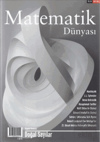 Matematik Dünyası Dergisi Sayı:104 Yıl:2016