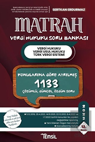 Matrah Konu Anlatımı Vergi Hukuku Soru Bankası