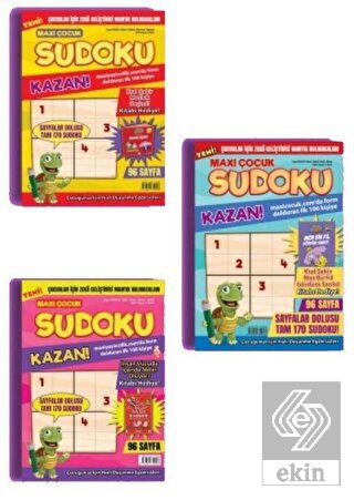 Maxi Çocuk Sudoku 3'lü Set