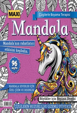 Maxi Mandala Çizgilerle Boyama Terapisi 10