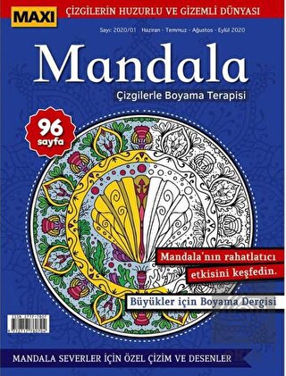 Maxi Mandala Çizgilerle Boyama Terapisi 1