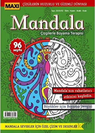 Maxi Mandala Çizgilerle Boyama Terapisi 2